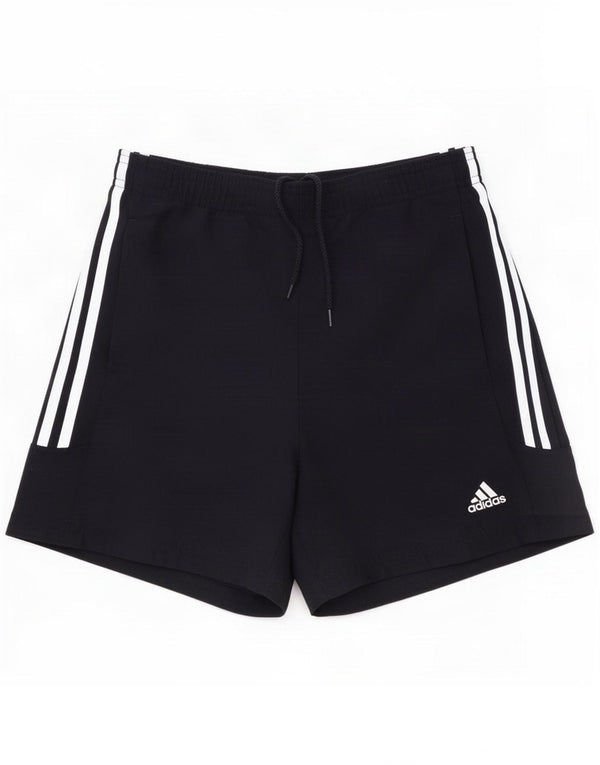 Adidas Womens Sports Shorts UK 10 Small Navy Blue Polyester