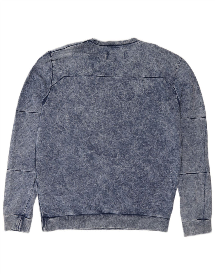 Calvin Klein Jeans Herre Grafisk Sweatshirt Jumper Medium Blå Bomuld