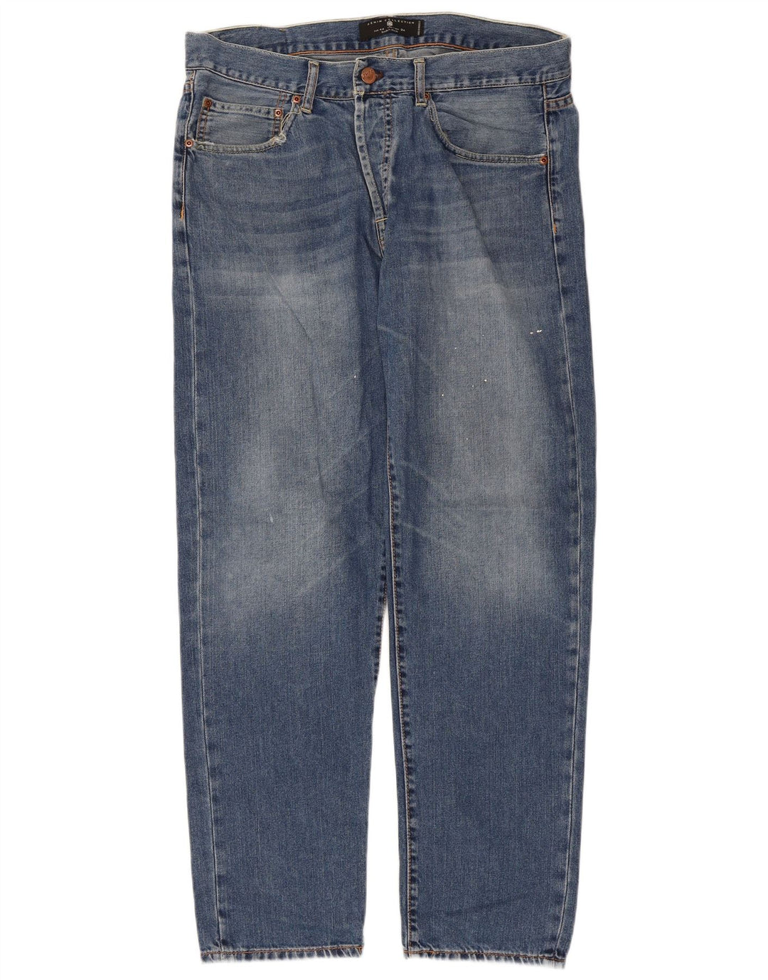 Zara Straight Jeans til mænd EU 44 Large W34 L29 Blå