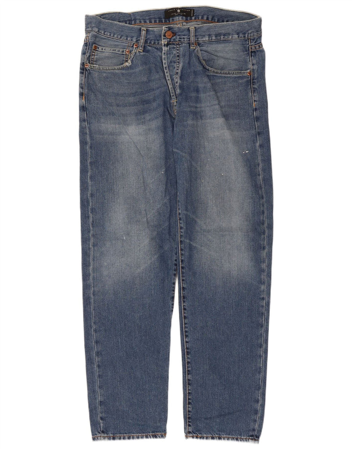 Zara Straight Jeans til mænd EU 44 Large W34 L29 Blå