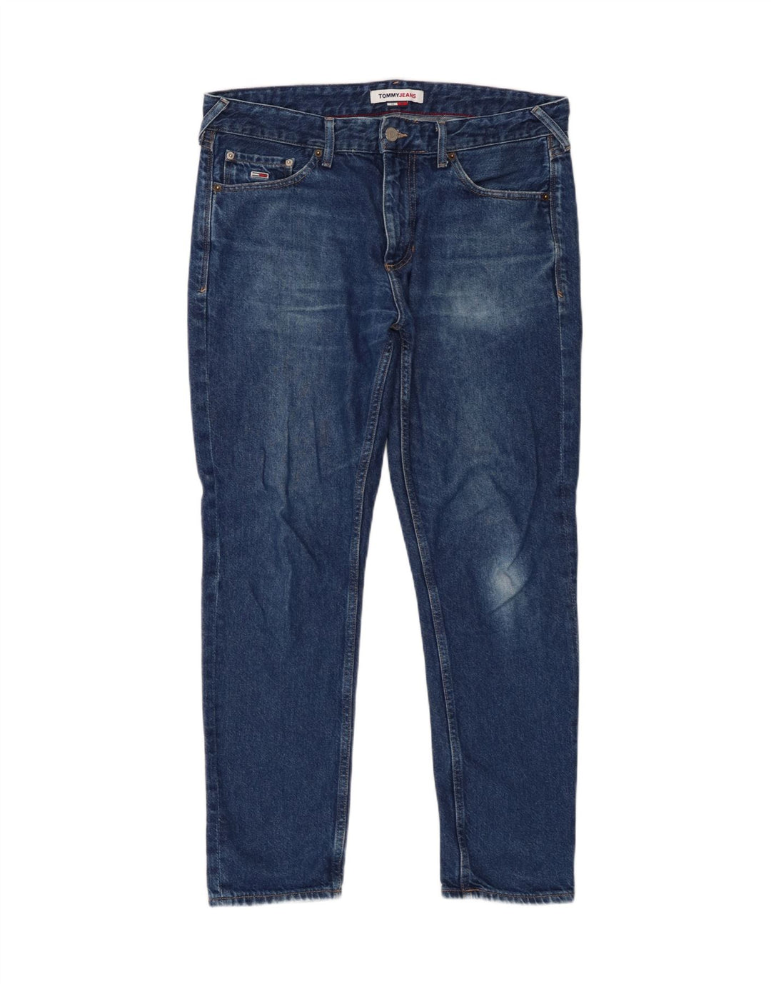 Tommy Hilfiger Herre Slim Jeans W32 L30 Blå Bomuld