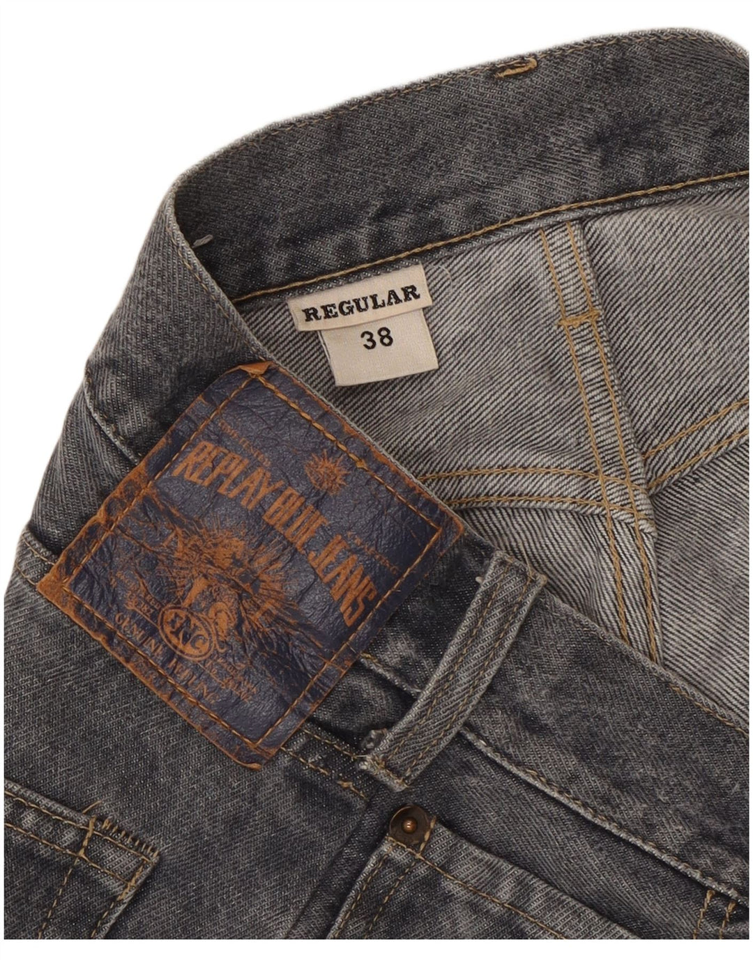 REPLAY Dame højtaljede almindelige lige jeans EU 38 Medium W30 L32 Blå