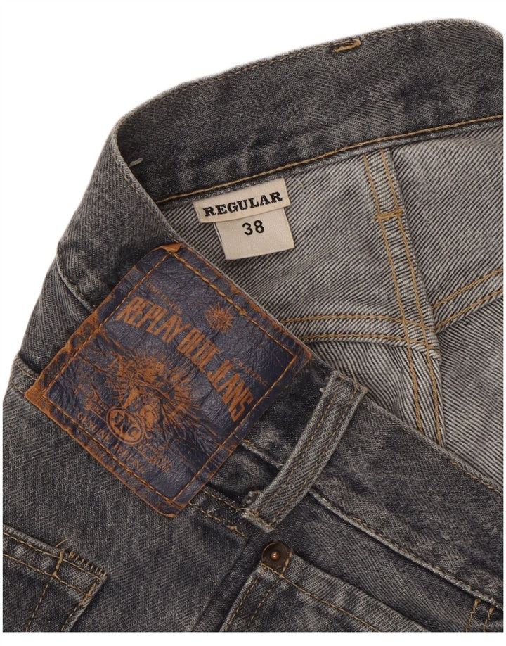 REPLAY Dame højtaljede almindelige lige jeans EU 38 Medium W30 L32 Blå