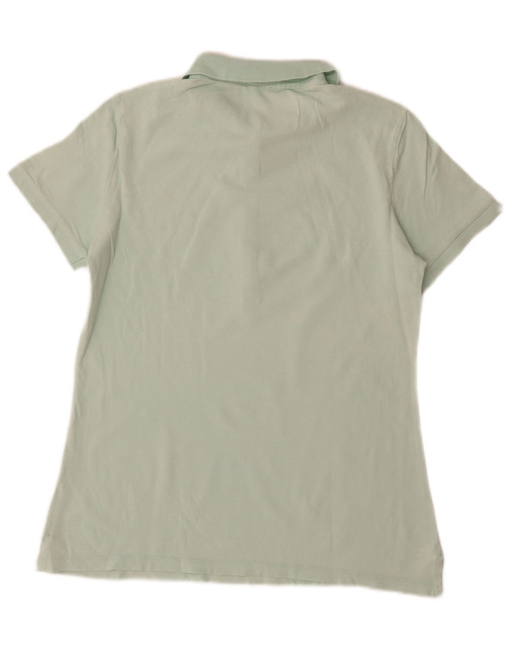 Benetton Dame Polo Shirt UK 14 Medium Green