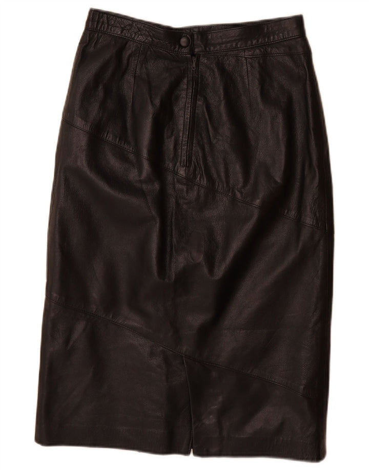 Vintage lædernederdel til kvinder W26 Small Black