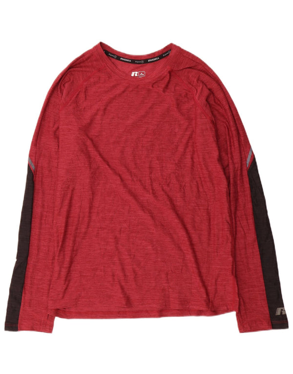 Russell Athletic Boys Dri-Power Top Langærmet 14-15 år XL Burgundy