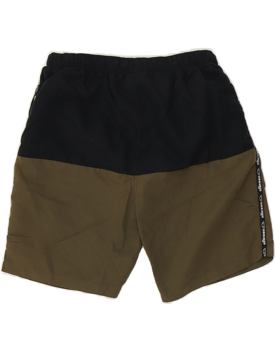 ELLESSE Boys Graphic Swimming Shorts 13-14 Years  Black Colourblock Vintage Ellesse and Second-Hand Ellesse from Messina Hembry 