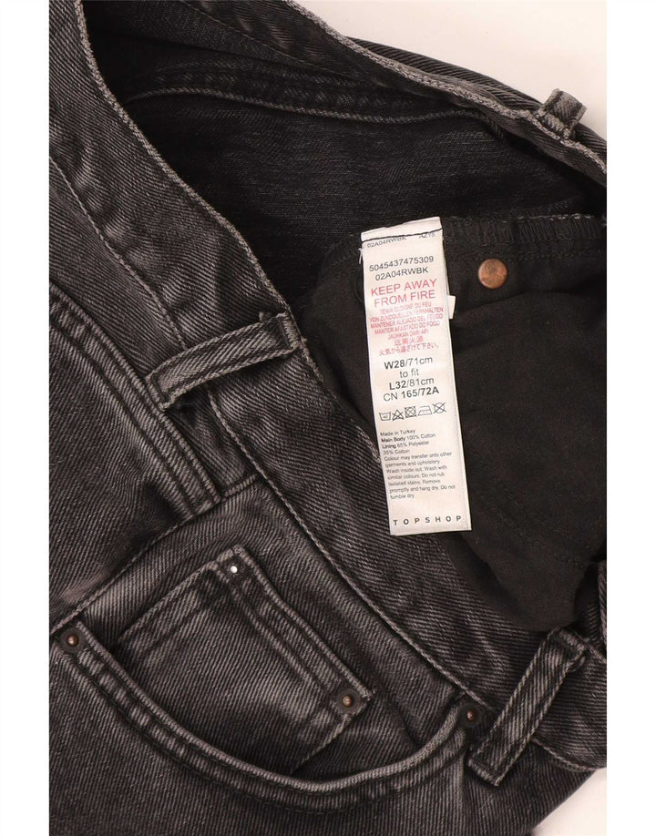 Topshop Dame Straight Jeans W28 L32 Grå Bomuld