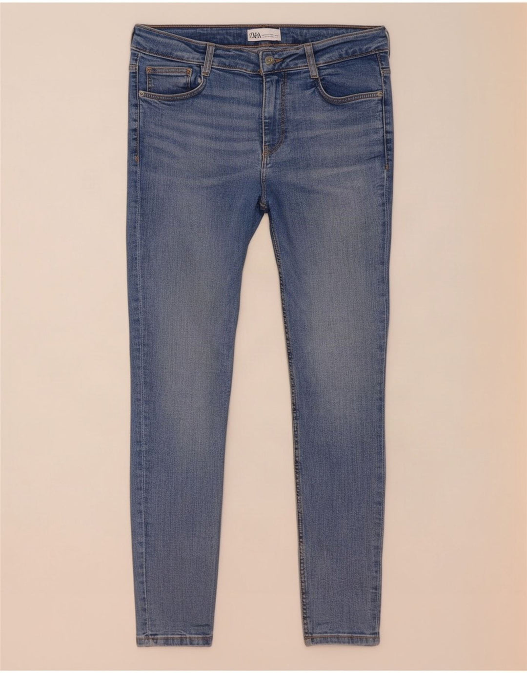 Zara Dame Skinny Jeans EU 40 Medium W30 L29 Blå