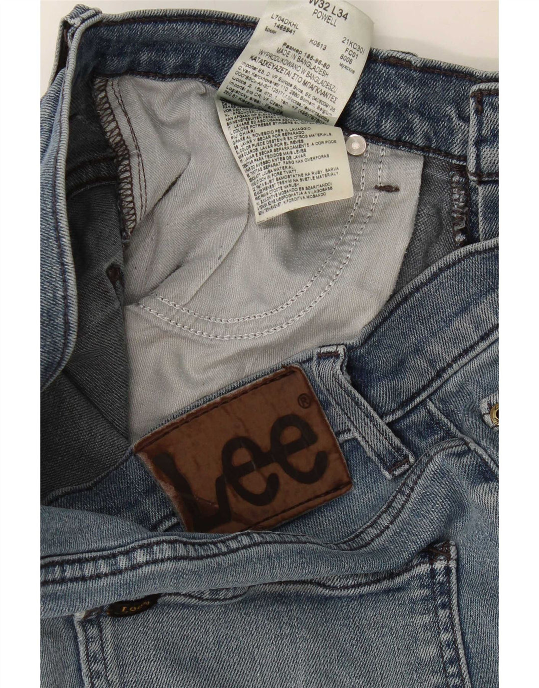 Lee Dame Powell Slim Jeans W32 L34 Blå Bomuld
