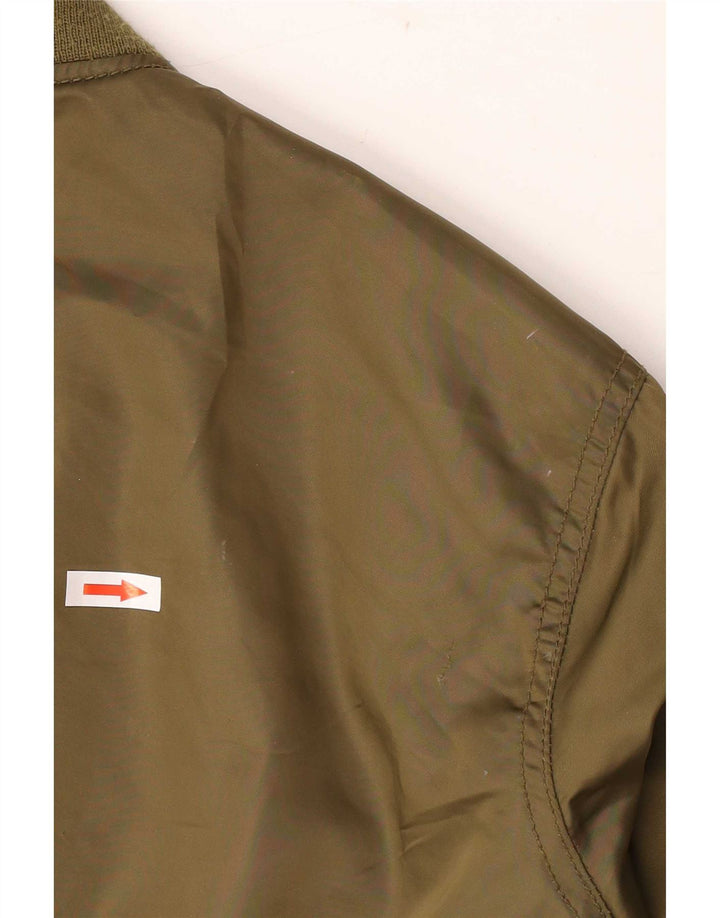 Gap Womens Bomber Jacket UK 14 Medium Khaki Polyester