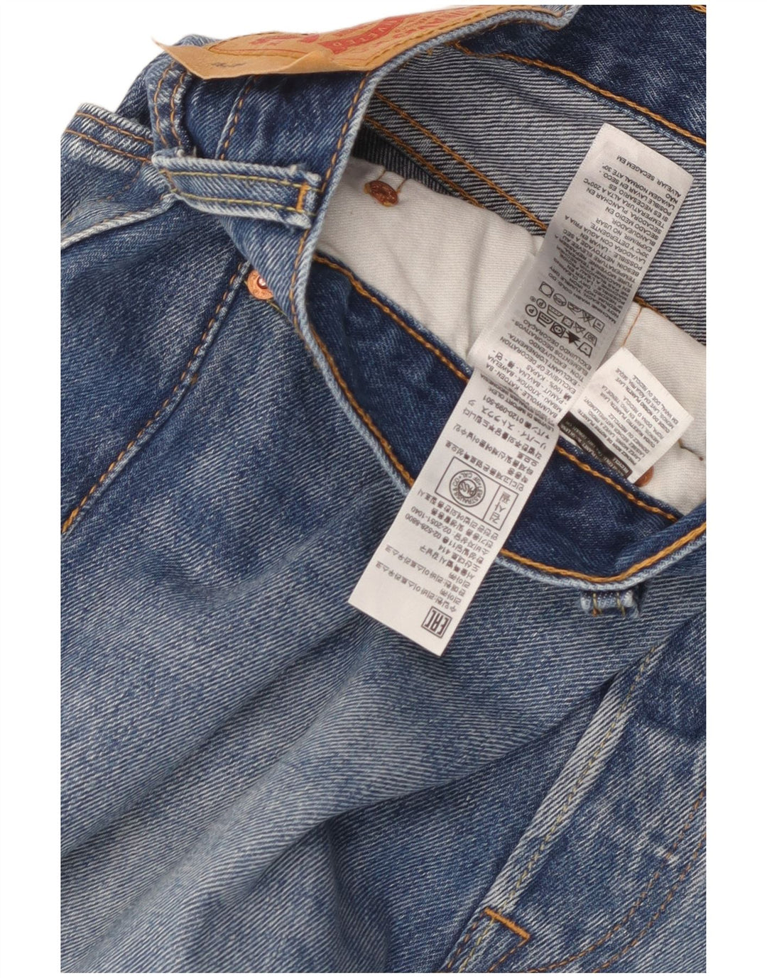 Levi's Herre 501 lige jeans W36 L27 blå bomuld