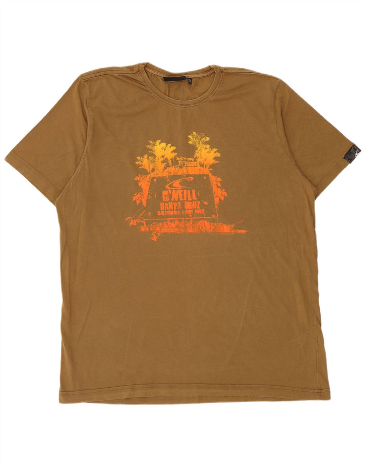 O'Neill Herre grafisk T-shirt Top 2XL Khaki Bomuld