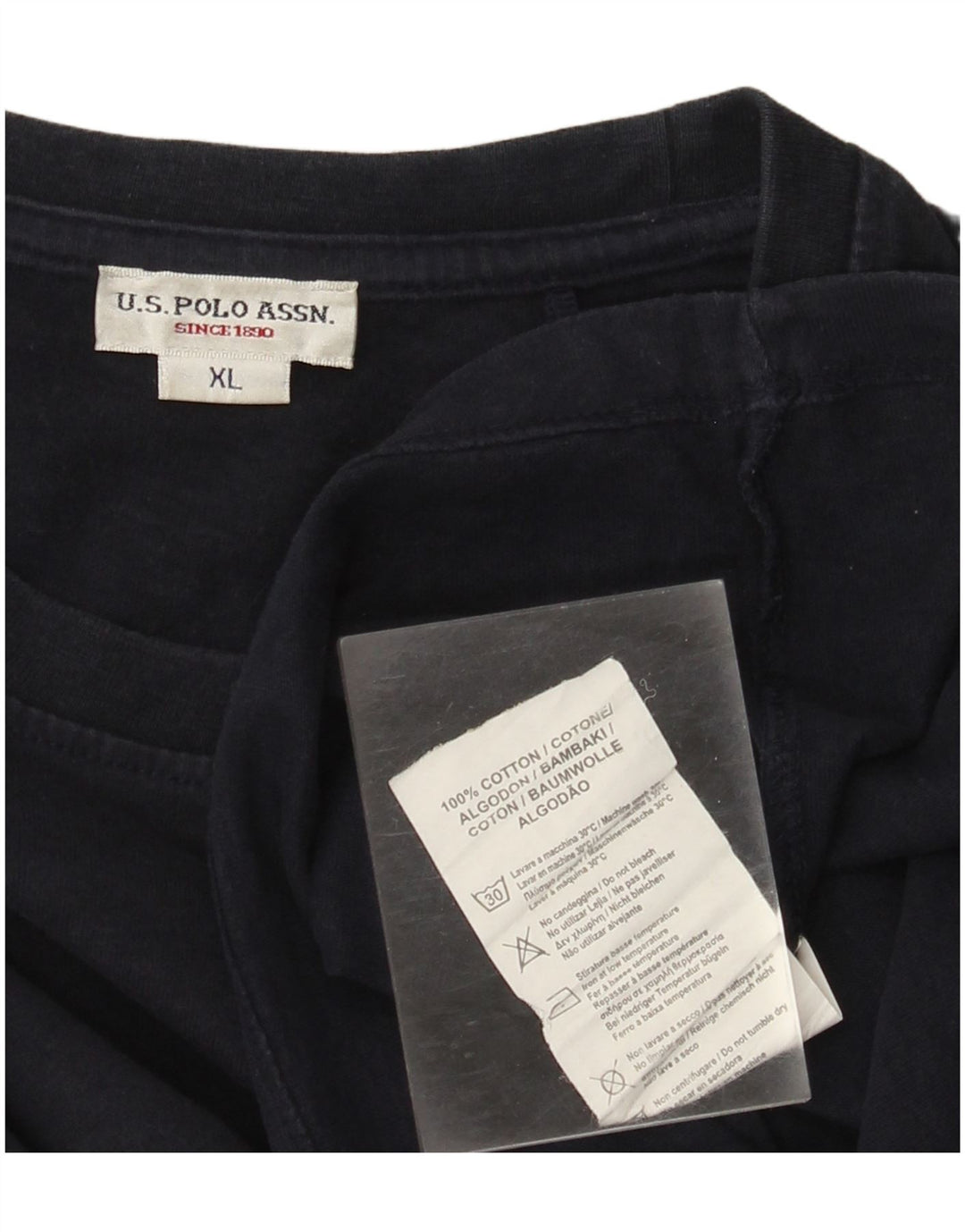 U.S. Polo Assn. Herre top langærmet XL marineblå bomuld