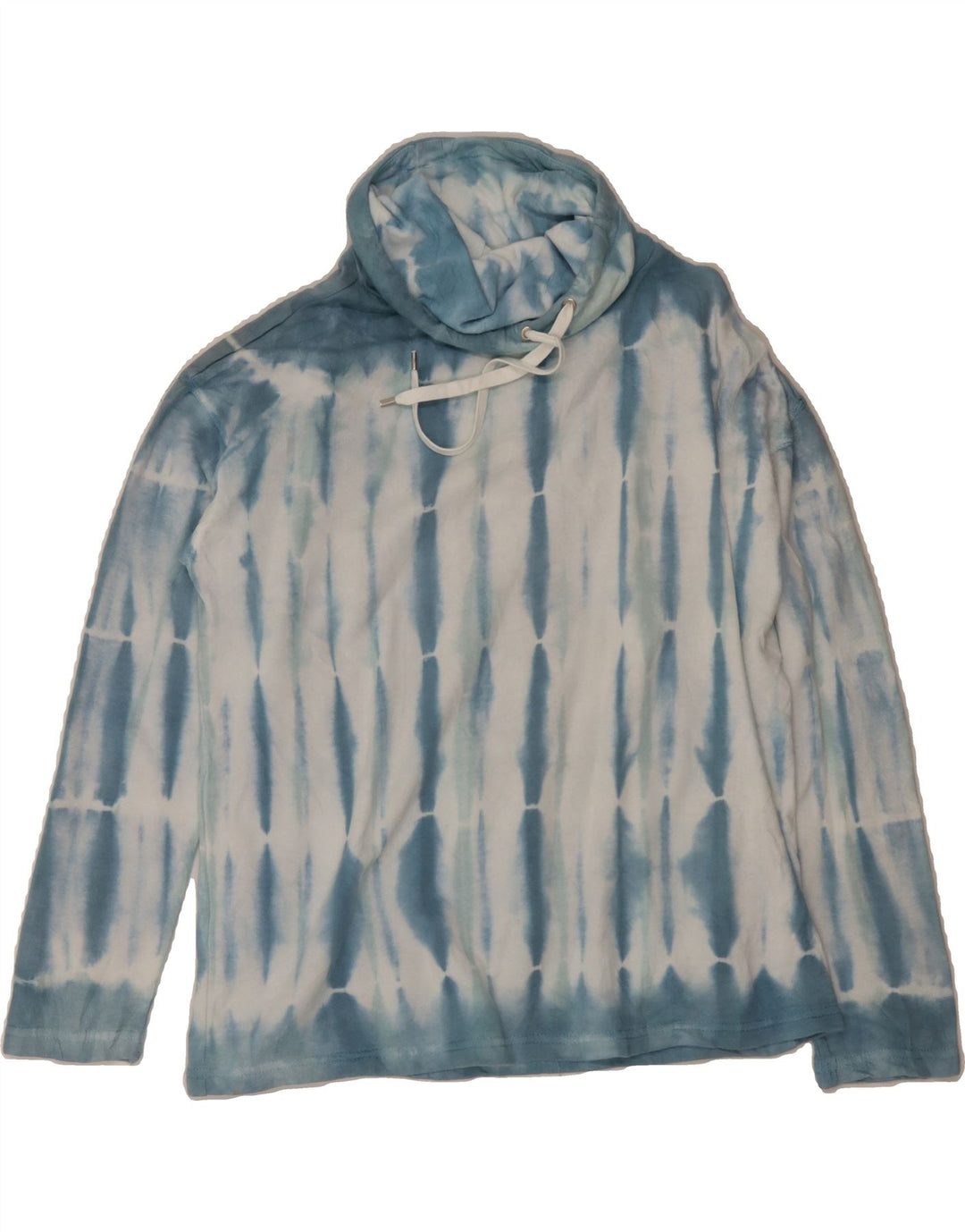 CHAPS Womens Oversized Sweatshirt Jumper UK 14 Medium Blue Tie Dye Cotton Vintage Chaps and Second-Hand Chaps from Messina Hembry 