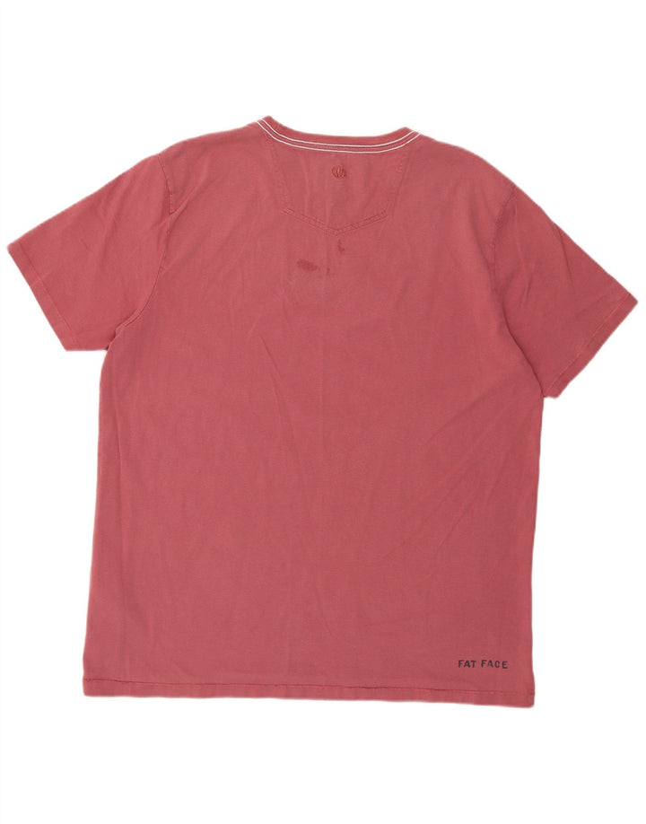 Fat Face Herre Grafisk T-Shirt Top Stor Rød Bomuld
