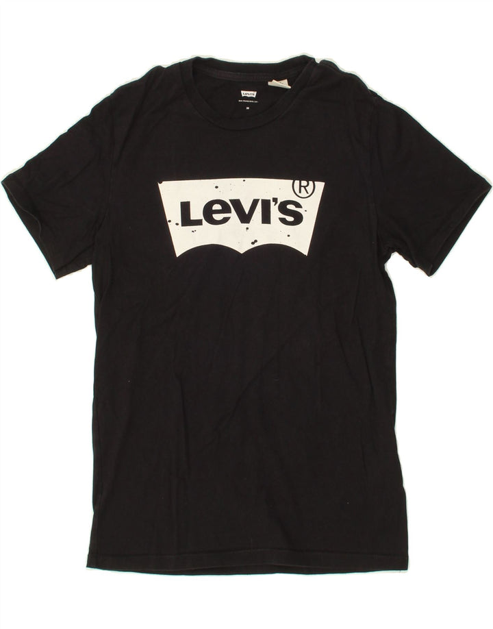LEVI'S Mens Graphic T-Shirt Top XS Black Cotton Vintage Levi's and Second-Hand Levi's from Messina Hembry 