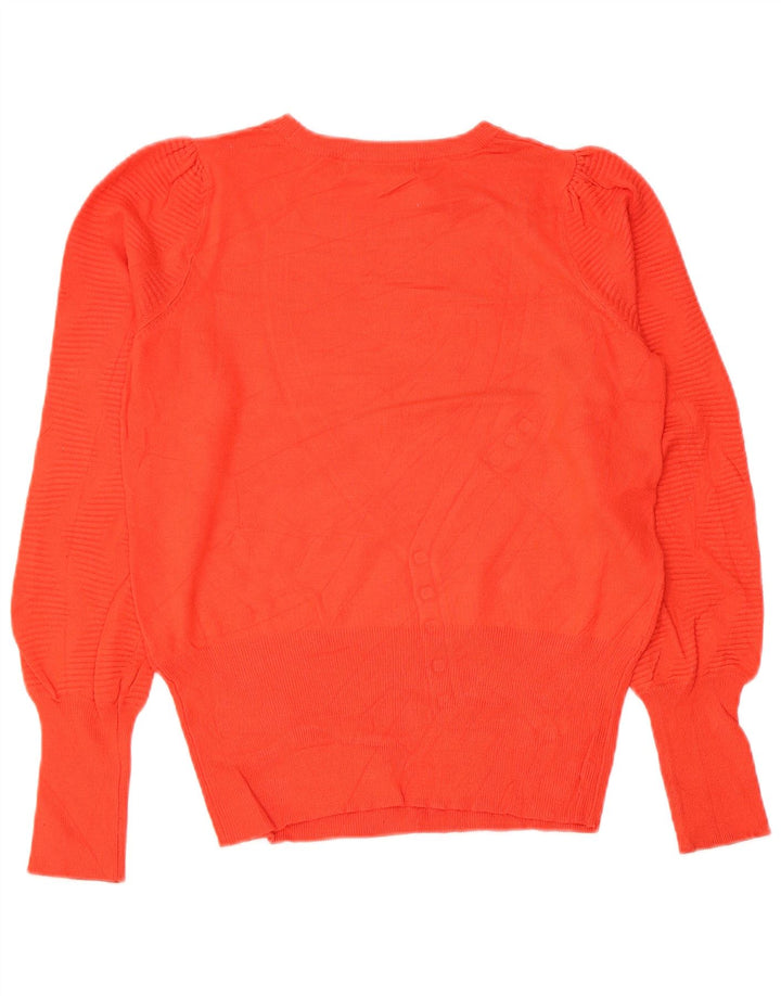 Marks & Spencer Dame Boat Neck Jumper Sweater UK 10 Small Red Viscose