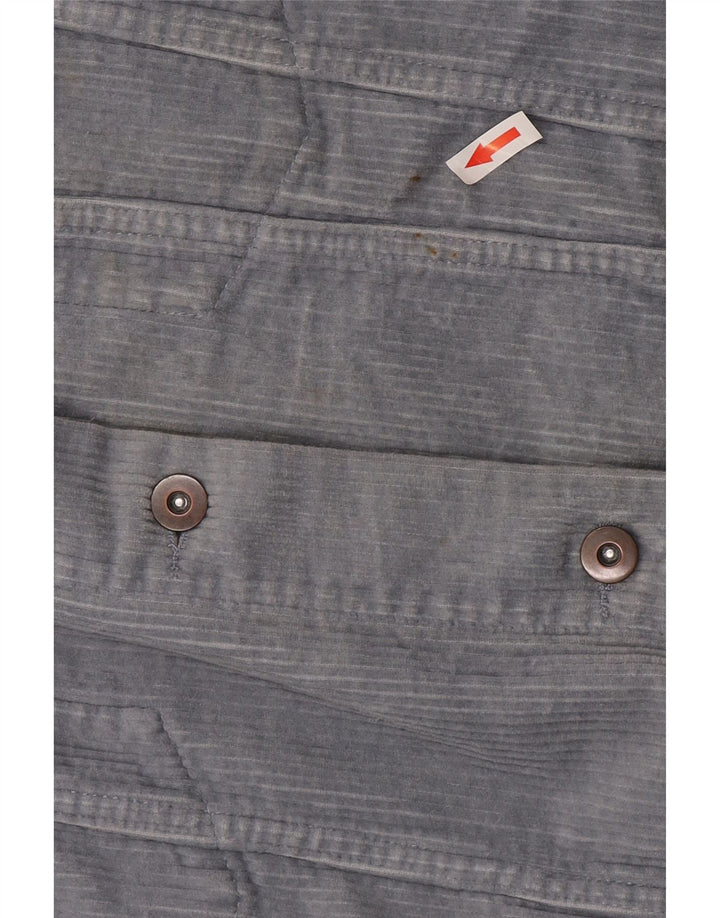 Zara Dame Loose Fit Corduroy Jacket UK 14 Medium Blue Cotton