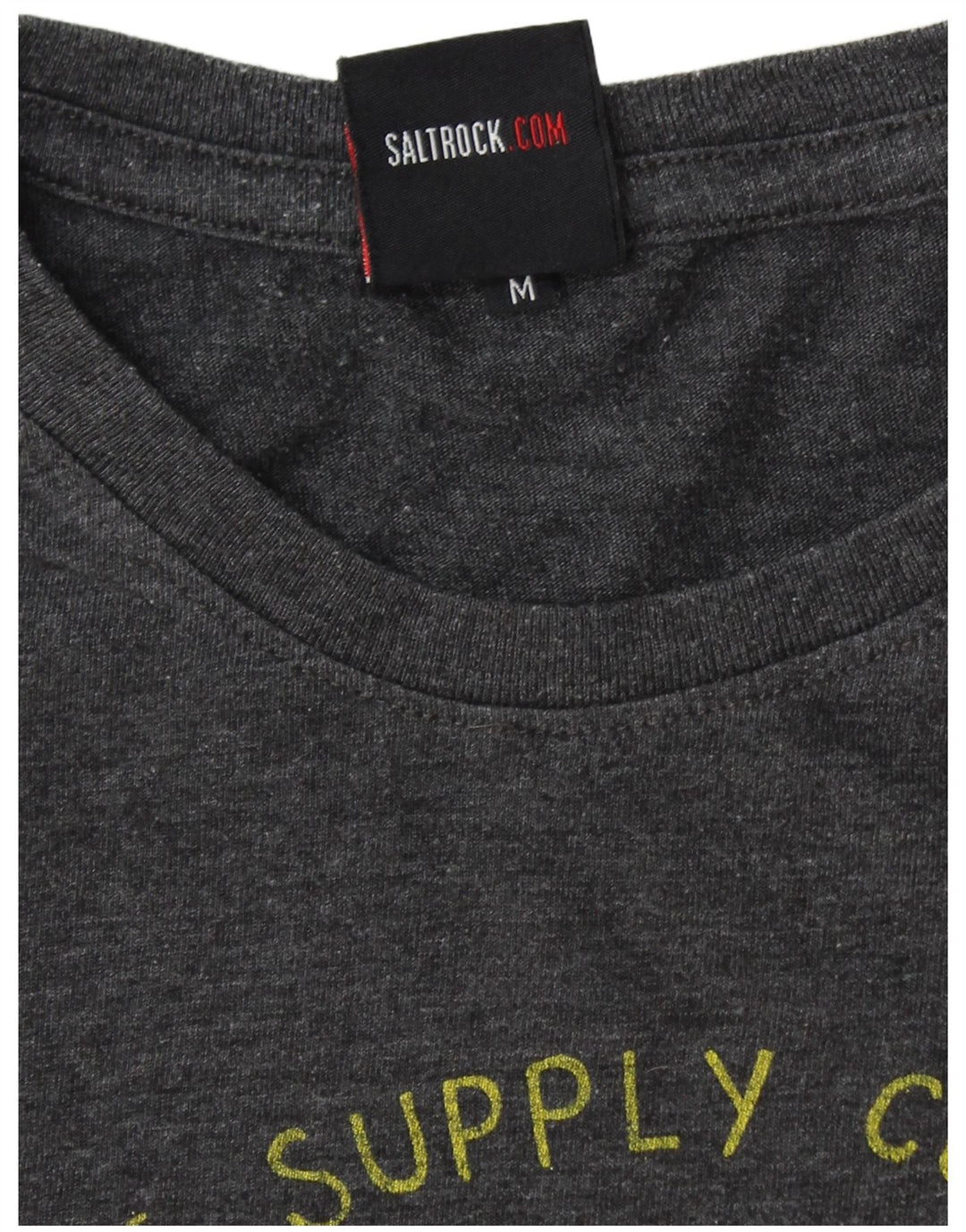 SALTROCK Herre grafisk T-shirt top mellemgrå bomuld