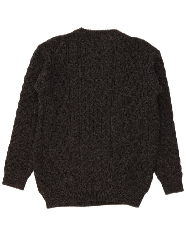 Irelands Eye Womens Jumper Sweater med rund hals UK 18 XL Grå Merinould