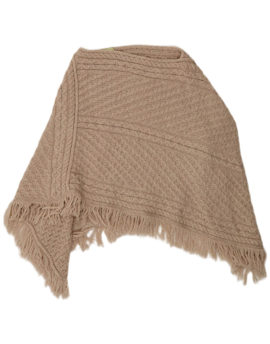 Aran Dame Poncho Jumper One Size Beige