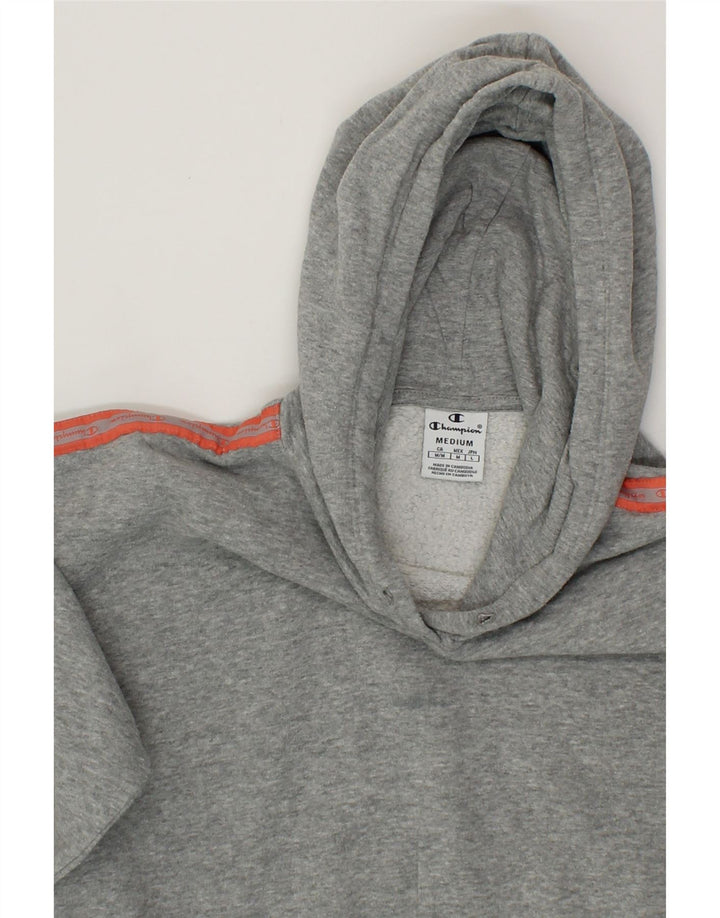 CHAMPION Womens Crop Hoodie Jumper UK 14 Medium Grey Vintage Champion and Second-Hand Champion from Messina Hembry 