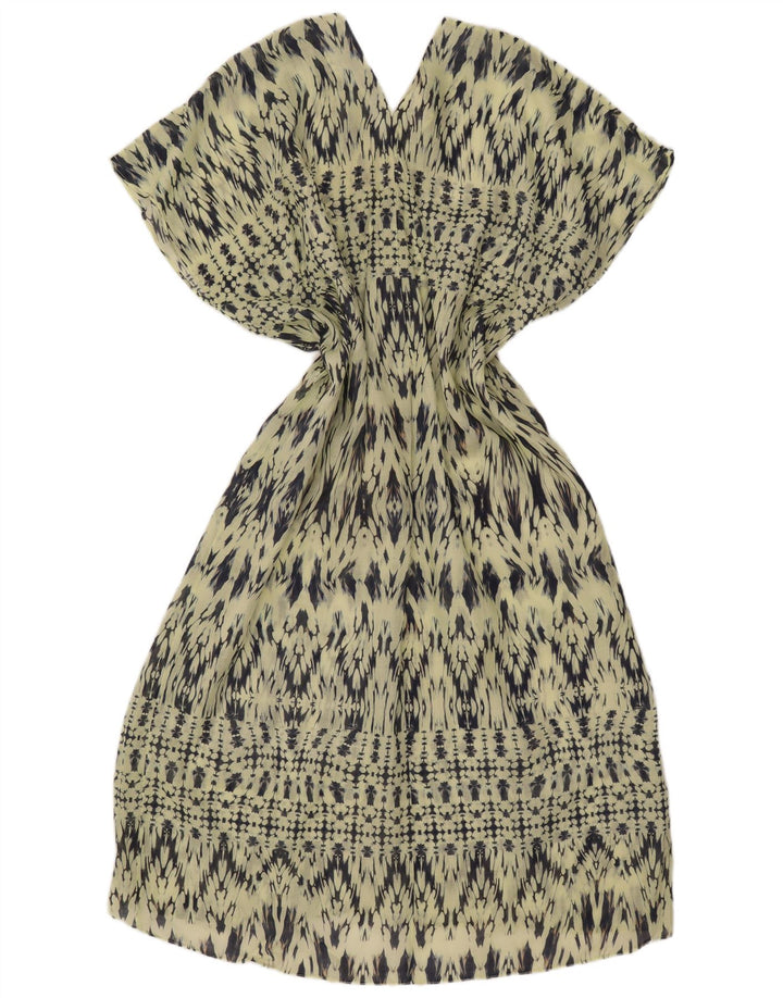 ZARA Kvinders abstrakt mønster Oversized Shift Dress UK 14 Medium Green