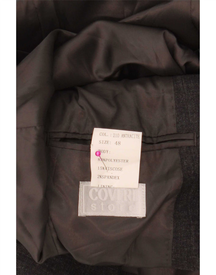 Coveri Herre 2-knaps blazerjakke IT 48 Medium Grå Polyester