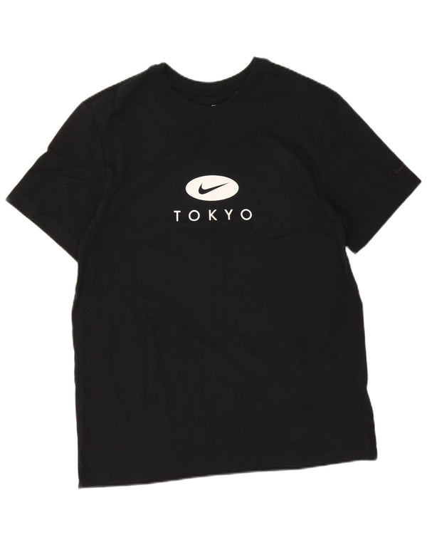 Nike Tokyo grafisk T-shirt top til mænd, stor sort bomuld