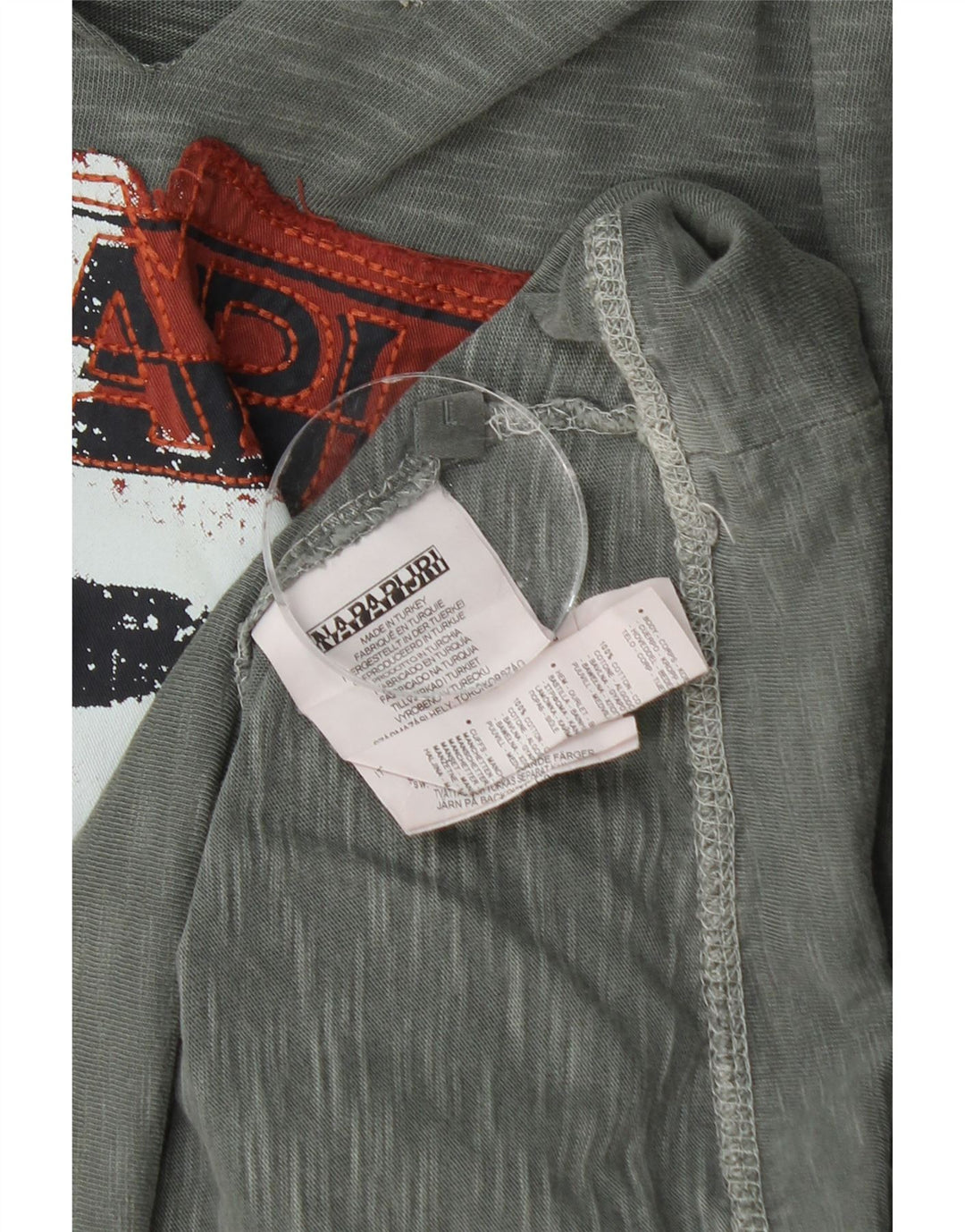 NAPAPIJRI Herre Hooded Grafisk Top Langærmet Stor grå Flecked Bomuld