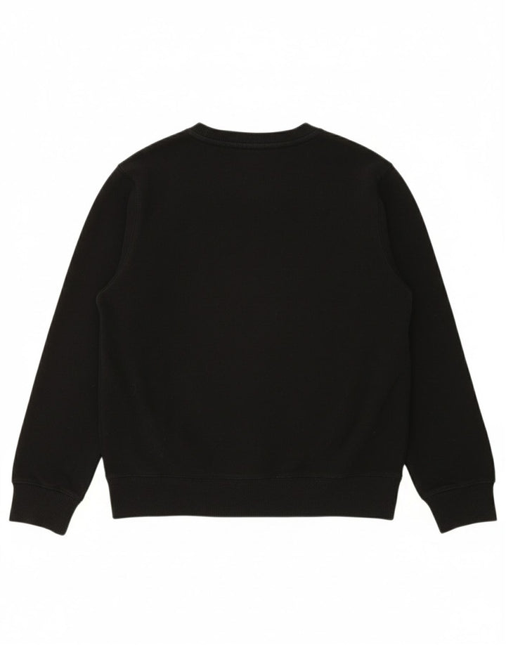 CHAMPION Boys Graphic Sweatshirt Jumper 11-12 Years Large Black Cotton