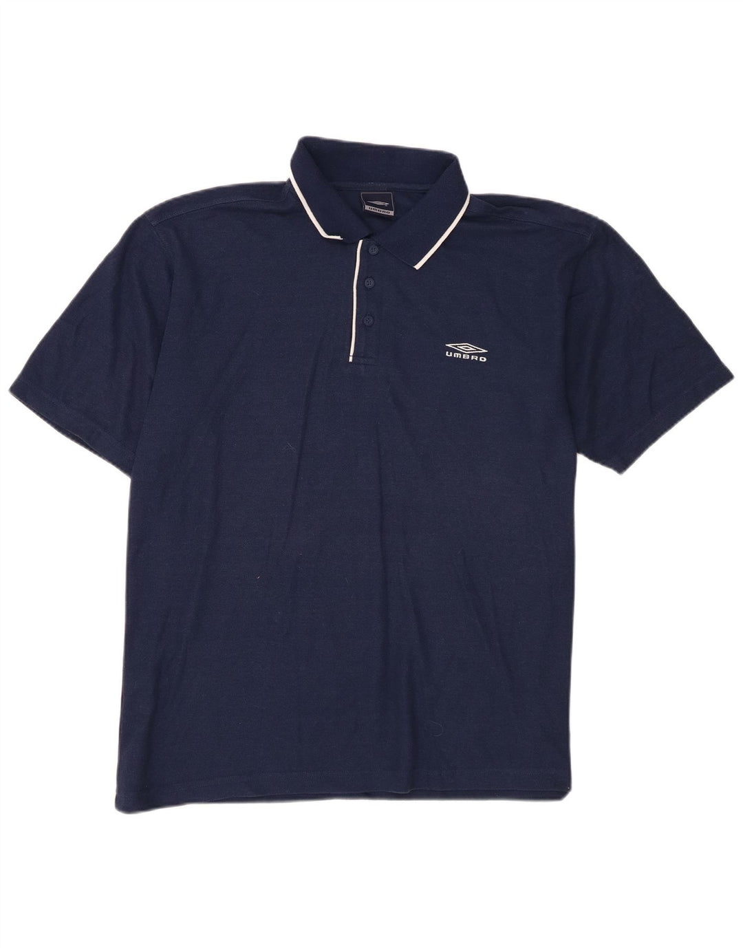 Umbro Herre Polo Shirt Large Navy Blue Polyester