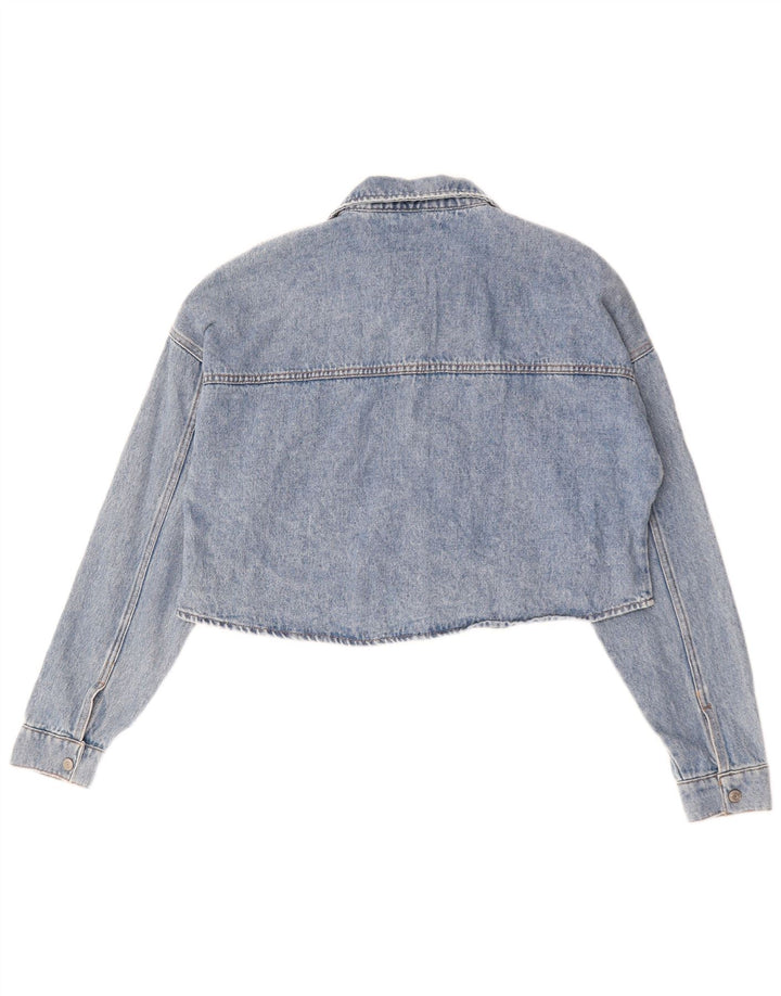Esprit Womens Crop Oversized denimjakke UK 10 Small Blue Cotton