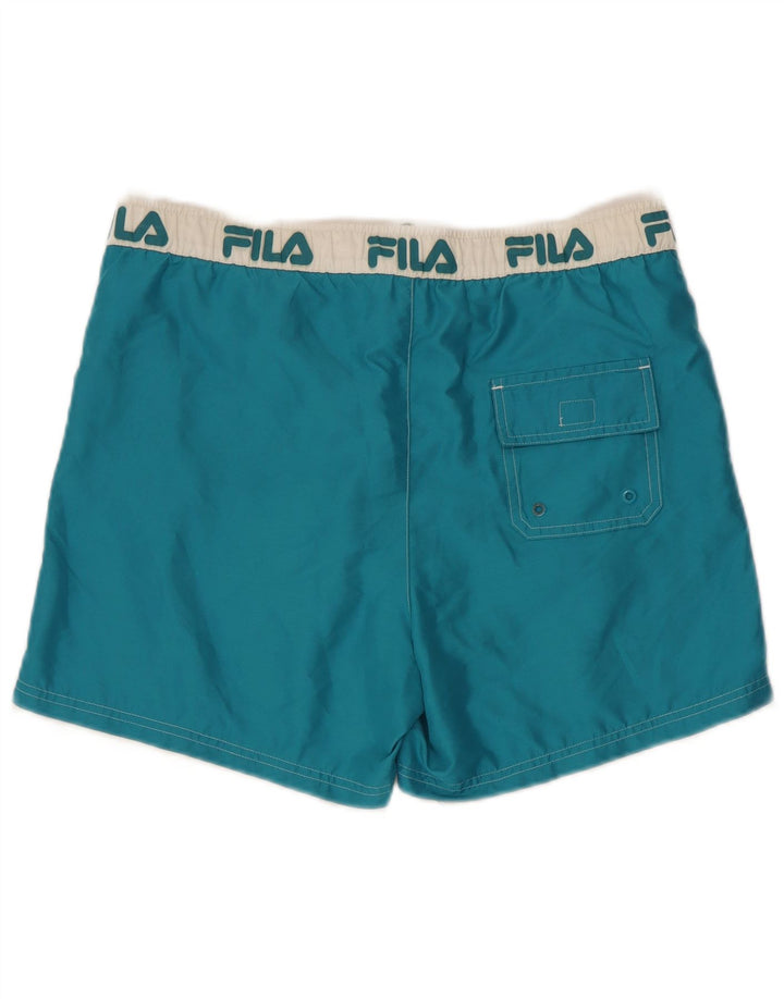 Fila Herre grafiske svømmeshorts Medium Blue Colourblock Polyester