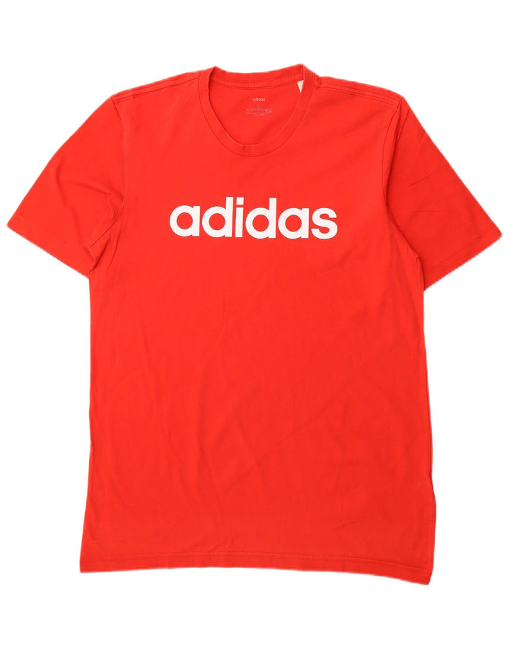 ADIDAS Mens Graphic T-Shirt Top Large Red Cotton