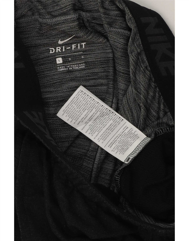 Nike Herre Dri Fit sportsshorts, store grå flækkede polyester