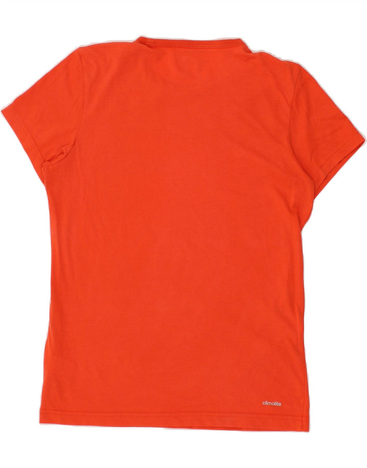 ADIDAS Mens Climalite Graphic T-Shirt Top Medium Red Cotton Vintage Adidas and Second-Hand Adidas from Messina Hembry 