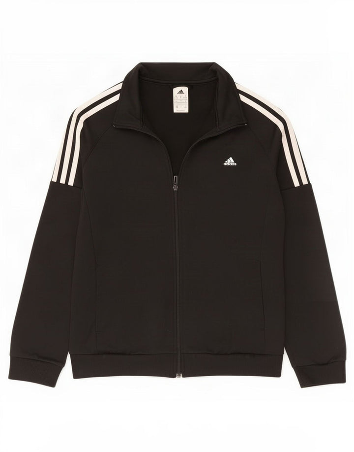 Adidas træningsdragt topjakke til kvinder UK 12/14 Medium Black Polyester