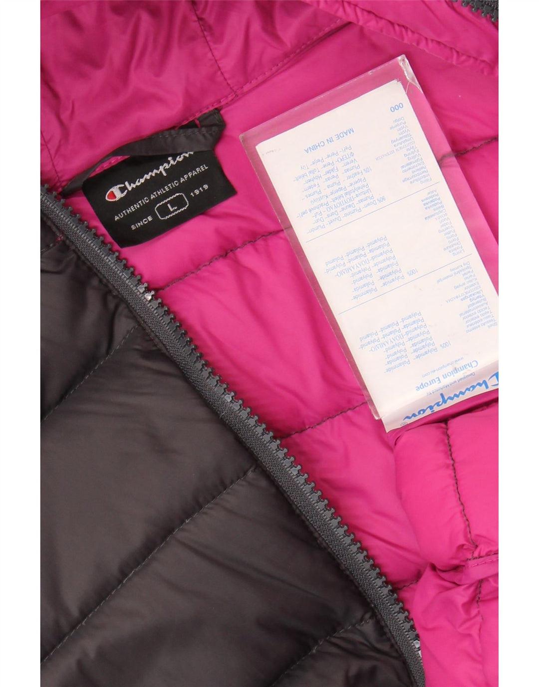 CHAMPION Piger Polstret Hættejakke 13-14 År Stor Sort Polyamid