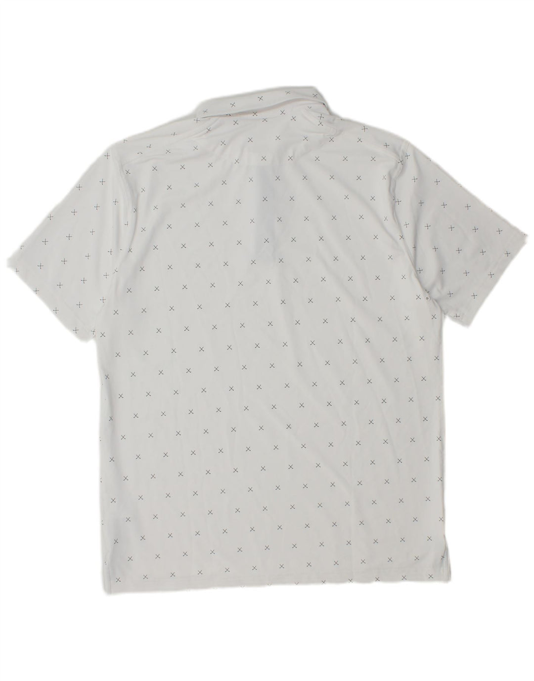 Nike Dri Fit poloshirt til mænd mellem hvid geometrisk polyester