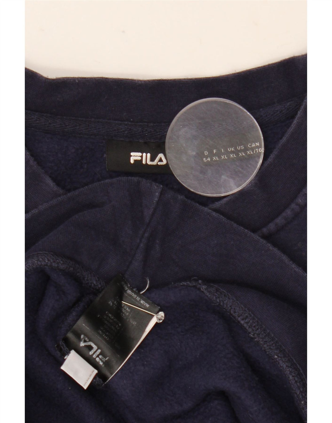 Fila grafisk sweatshirt til mænd XL marineblå bomuld