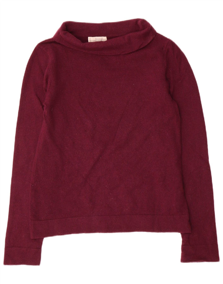 Hobbs Dame Rullehals Sweater UK 10 Lille Lilla Uld