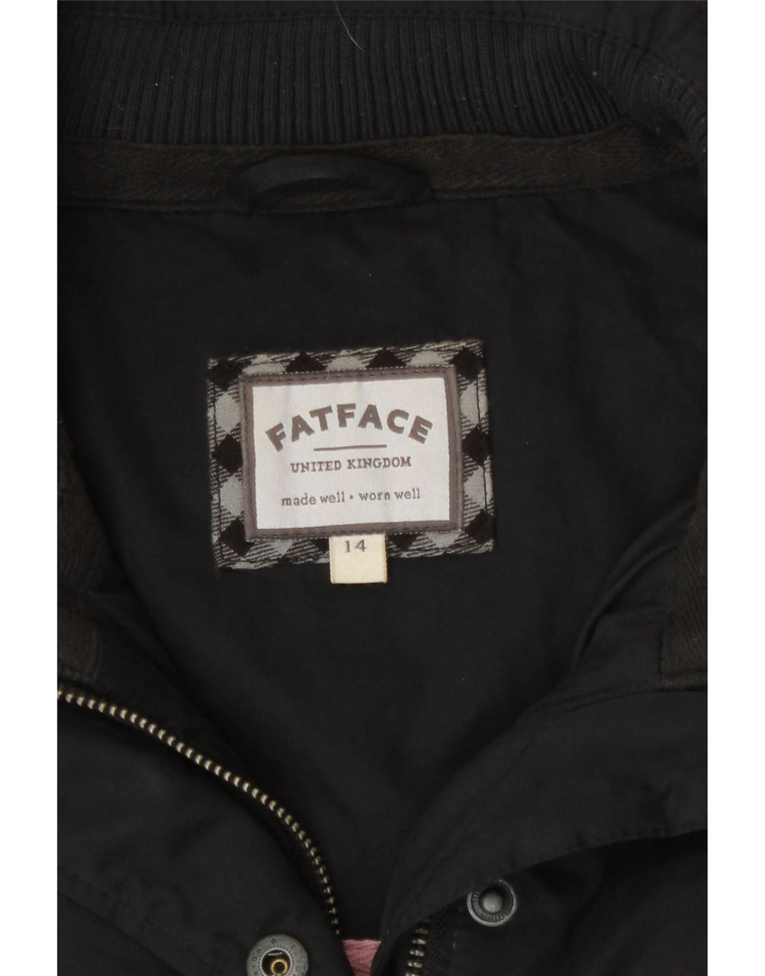 Fat Face Womens Polstret Gilet UK 14 Large Black Polyester