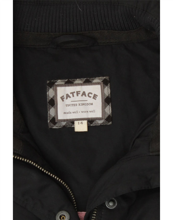 Fat Face Womens Polstret Gilet UK 14 Large Black Polyester