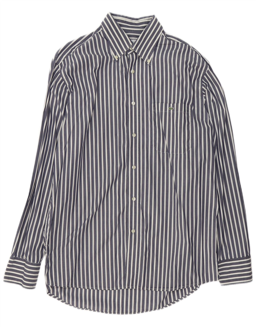 Lacoste herreskjorte str. 41 Medium marineblå nålestribet bomuld