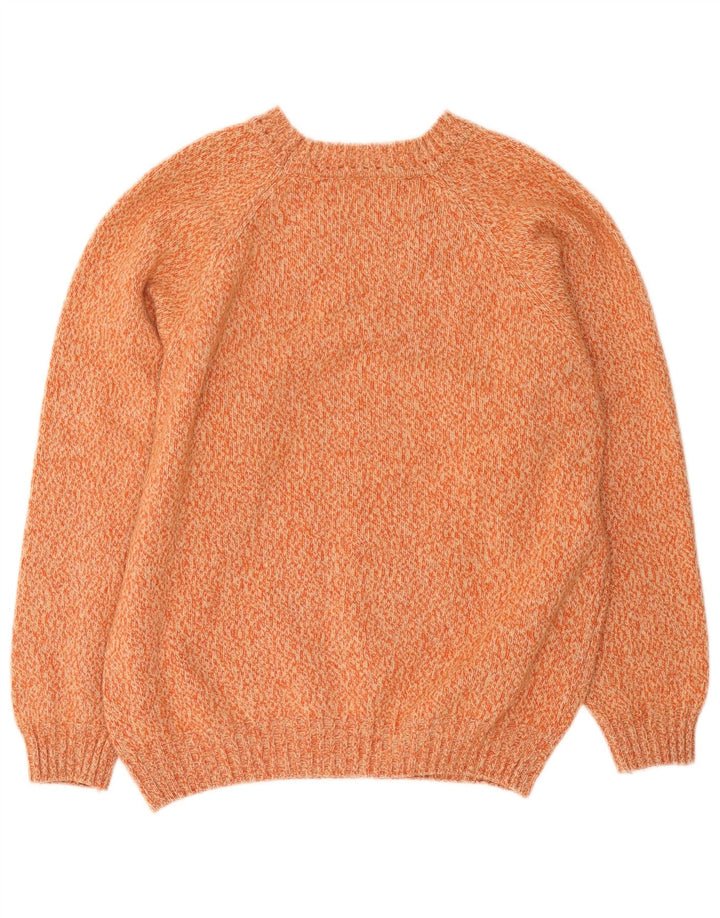 Ellesse Herre Crew Neck Jumper Sweater Large Orange Flecked Wool
