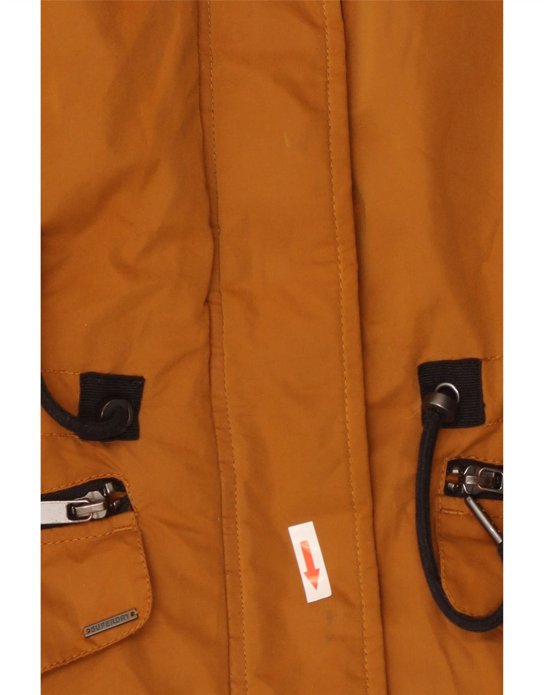 SUPERDRY vindjakke med hætte til kvinder UK 8 Small Orange Polyester