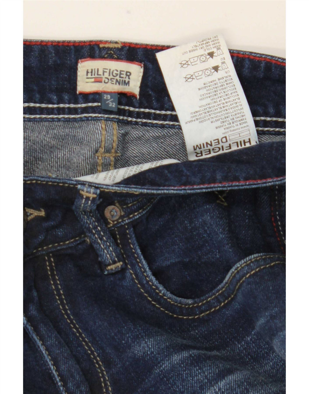 Tommy Hilfiger Dame Bootcut Jeans W29 L32 Marineblå Bomuld