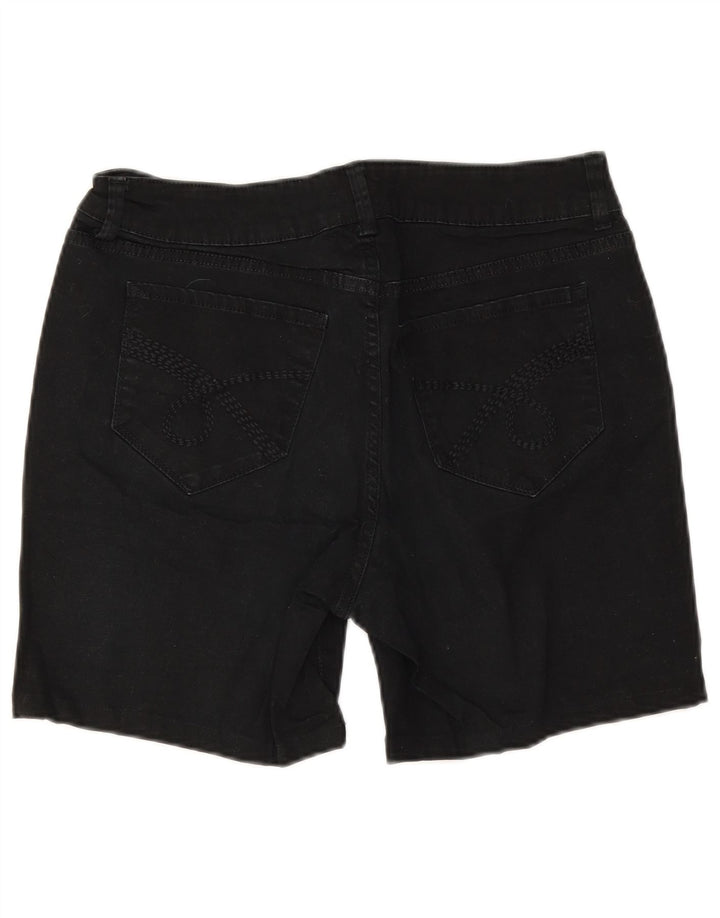 Lee Womens Riders Denim Shorts US 12 Large W30 Black Bomuld